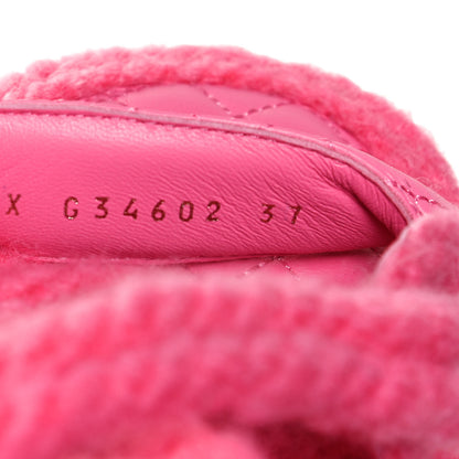 Chanel Cord Lambskin Quilted Logo Sandals 37 Pink 10 of 11