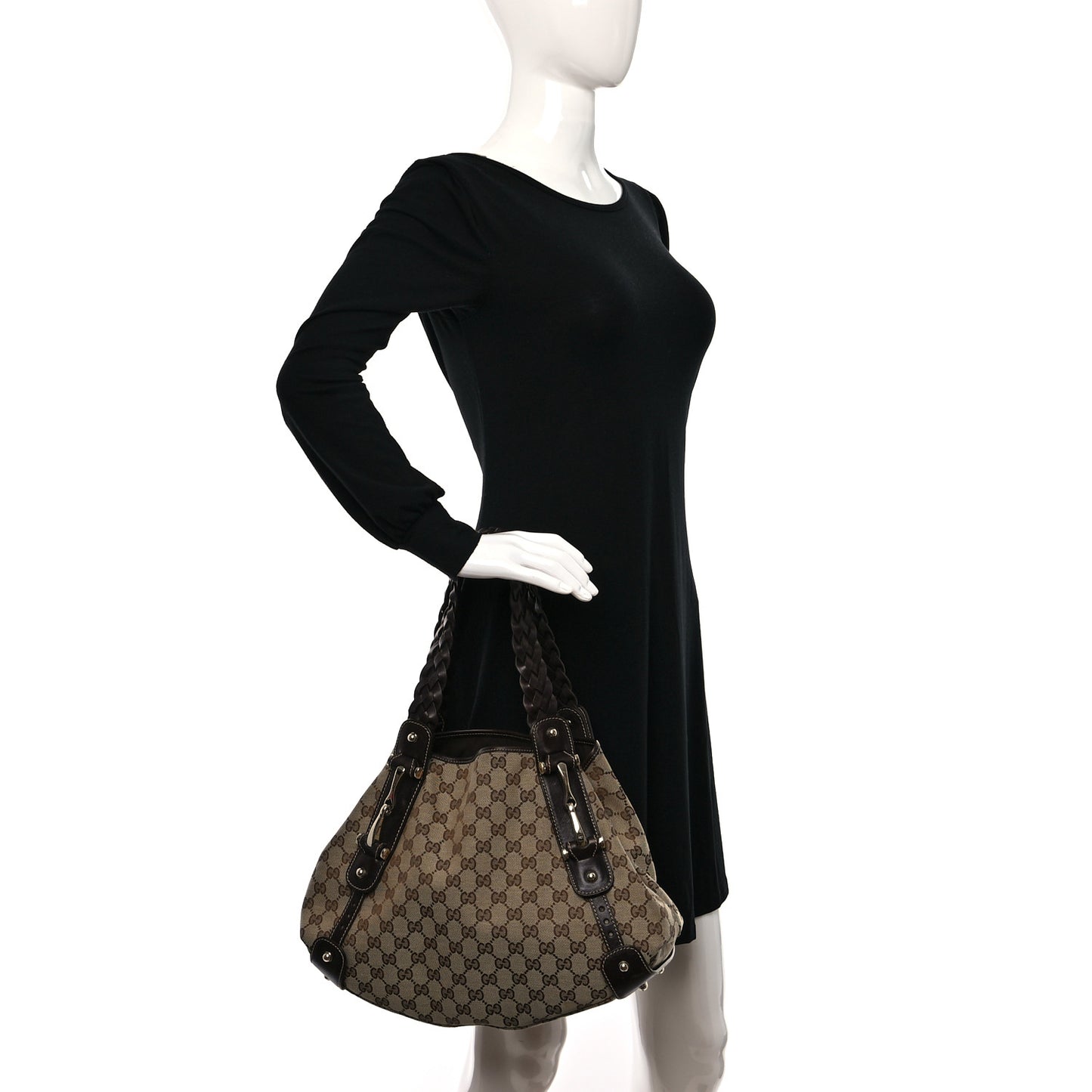 Monogram Small Pelham Shoulder Bag Dark Brown