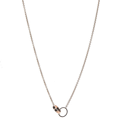 Cartier 18K Pink Gold Interlocking LOVE Necklace 1 of 7