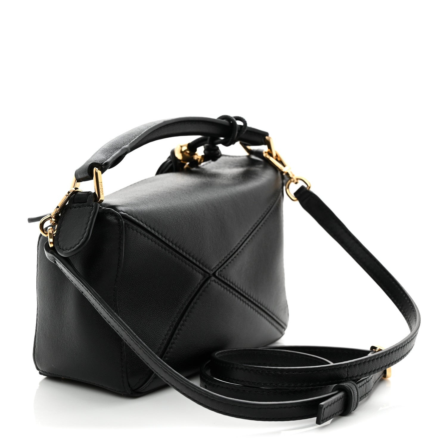 Loewe Nappa Lambskin Featherlight Mini Puzzle Bag Black 3 of 9