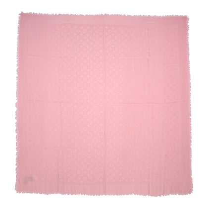 Louis Vuitton Silk Wool Monogram Shawl Pink 3 of 5