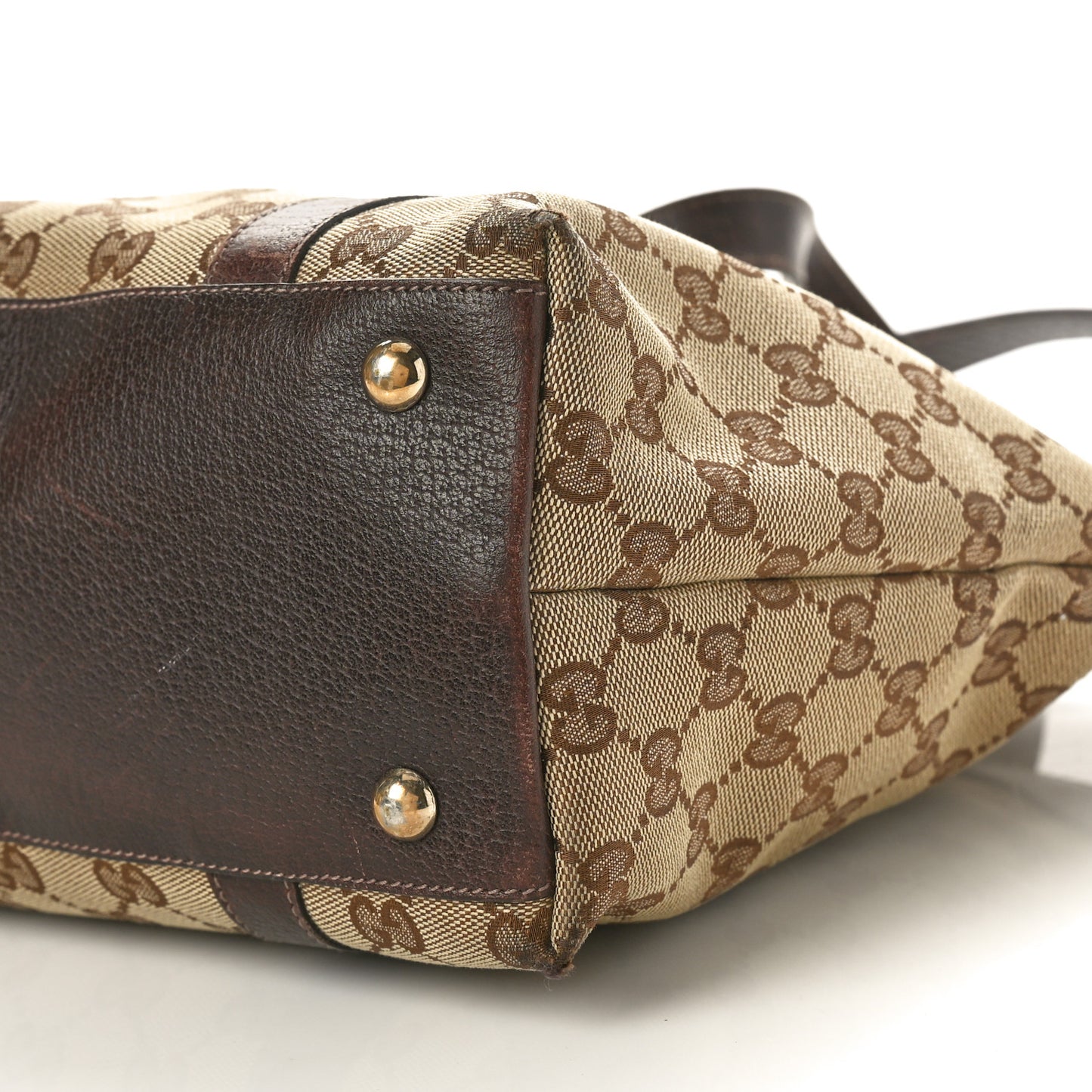 Monogram Medium Abbey Tote Dark Brown