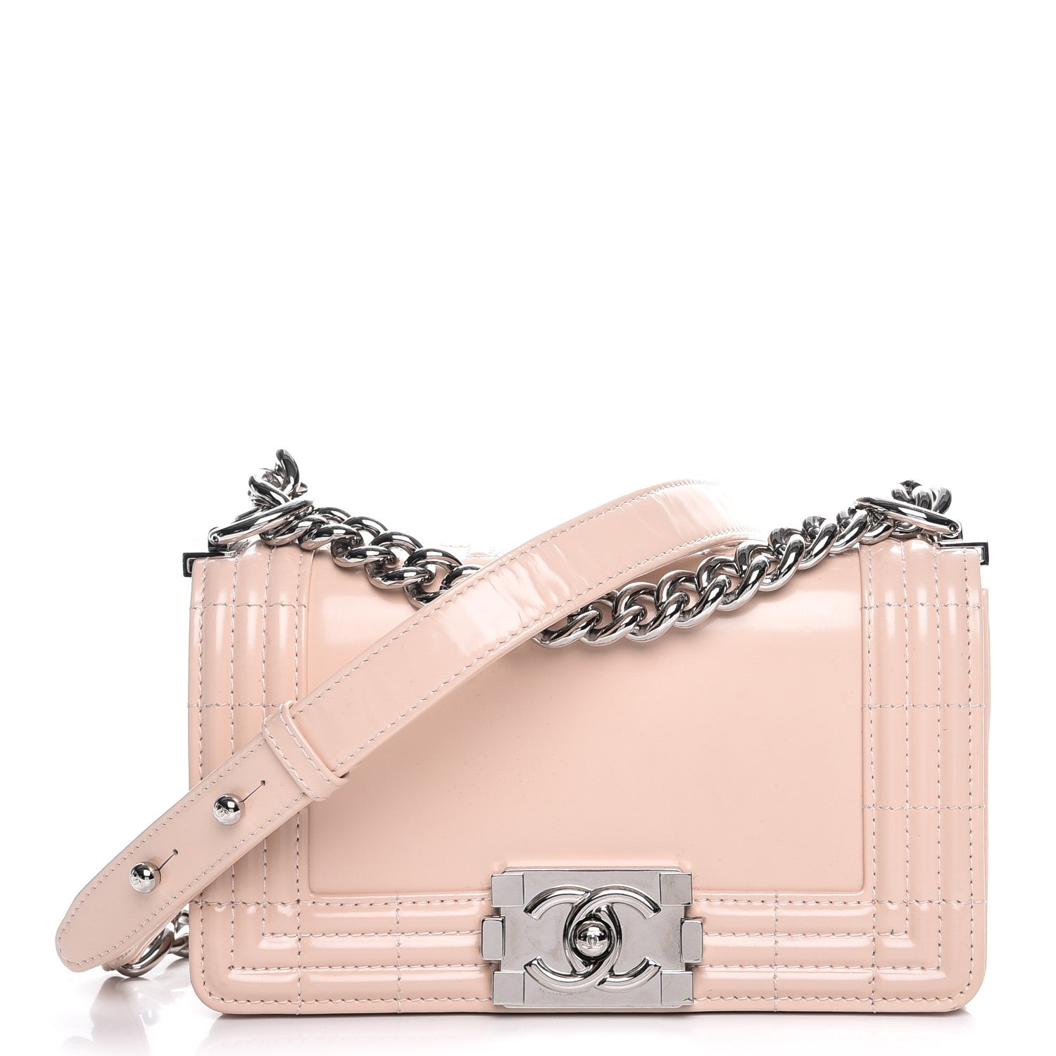 Chanel Glazed Calfskin Small Boy Flap Light Pink 1 of 8