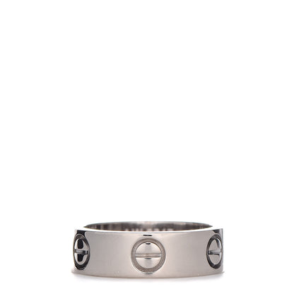Cartier 18K White Gold 5.5mm LOVE Ring 50 5.25 1 of 4