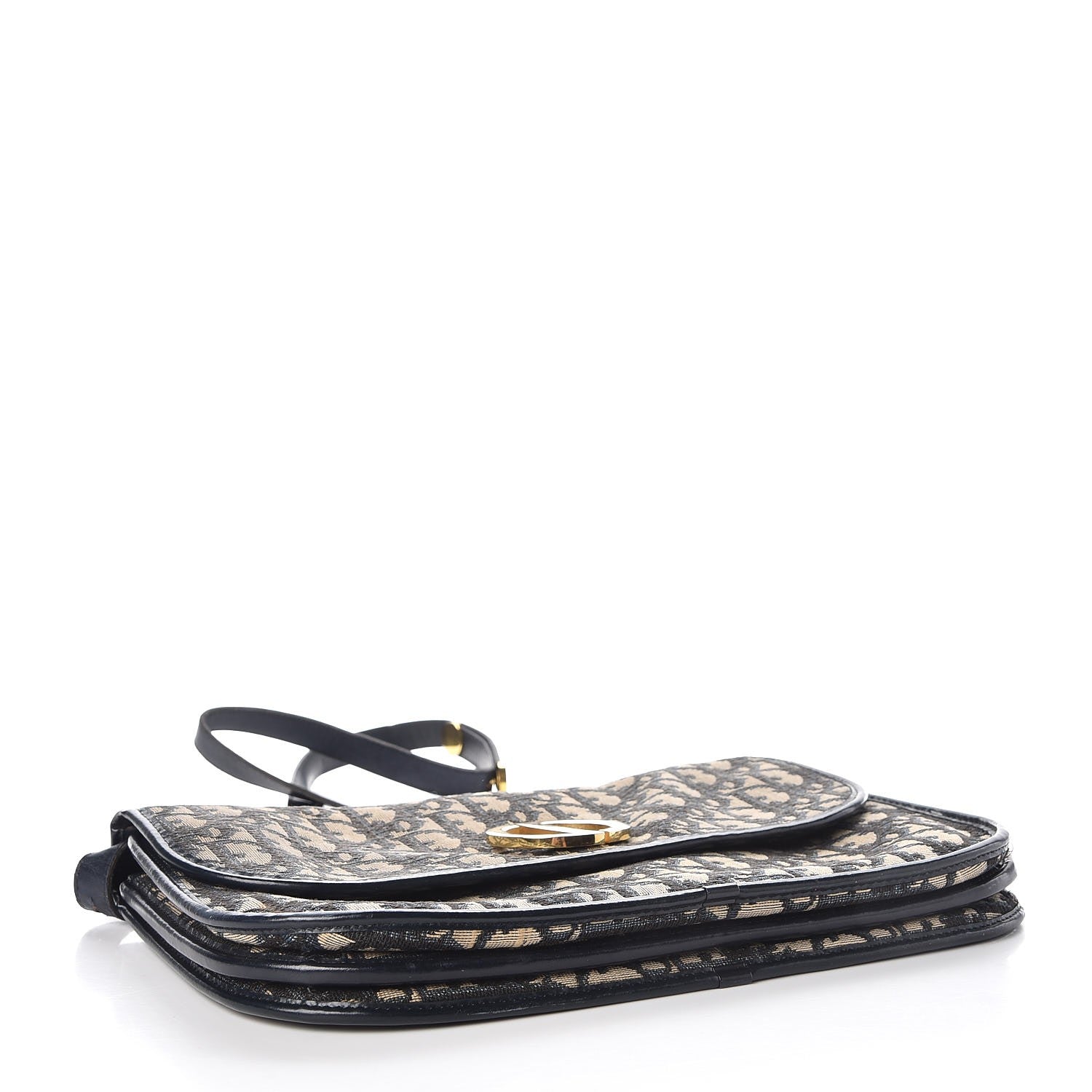 Christian Dior Monogram Flap Navy Blue 4 of 14