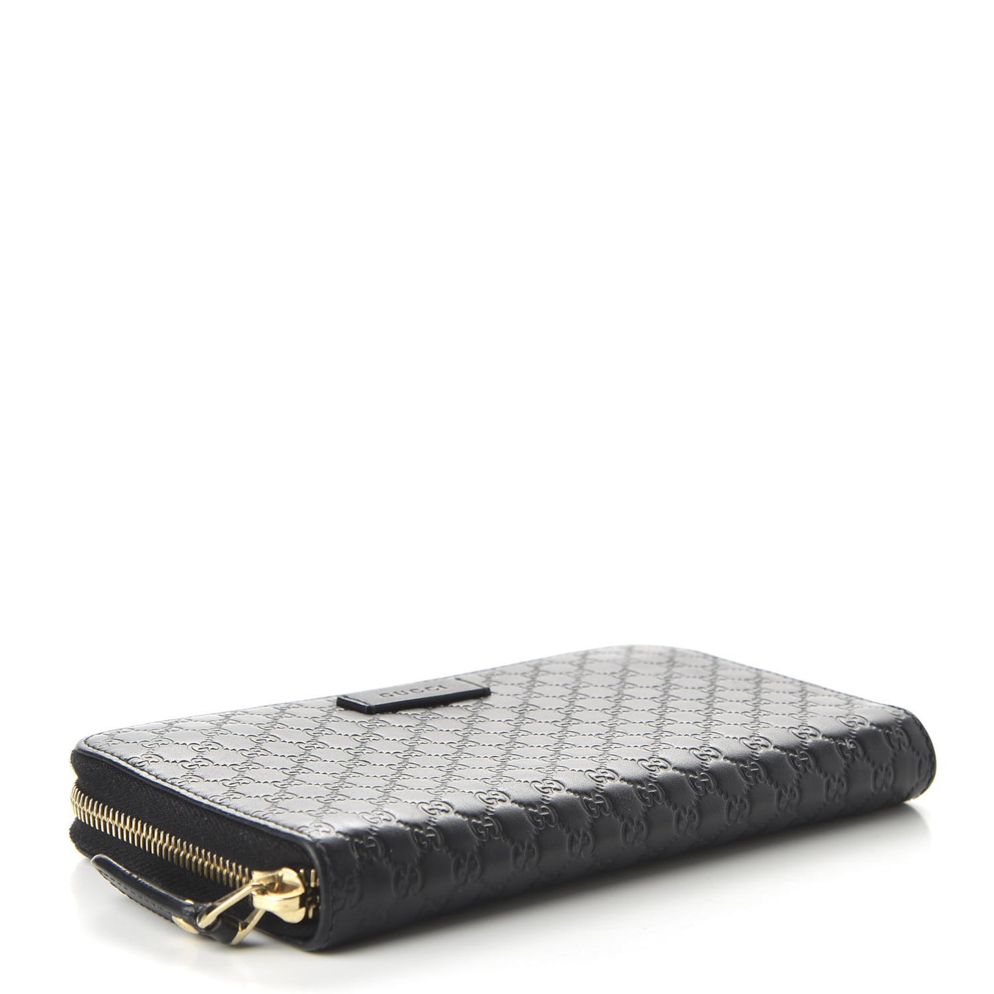 Microguccissima Zip Around Wallet Black