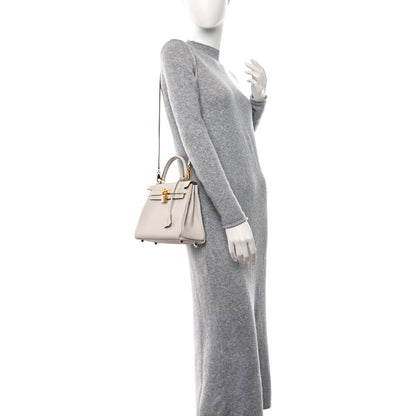 Hermes Togo Kelly Retourne 25 Gris Pale 2 of 9