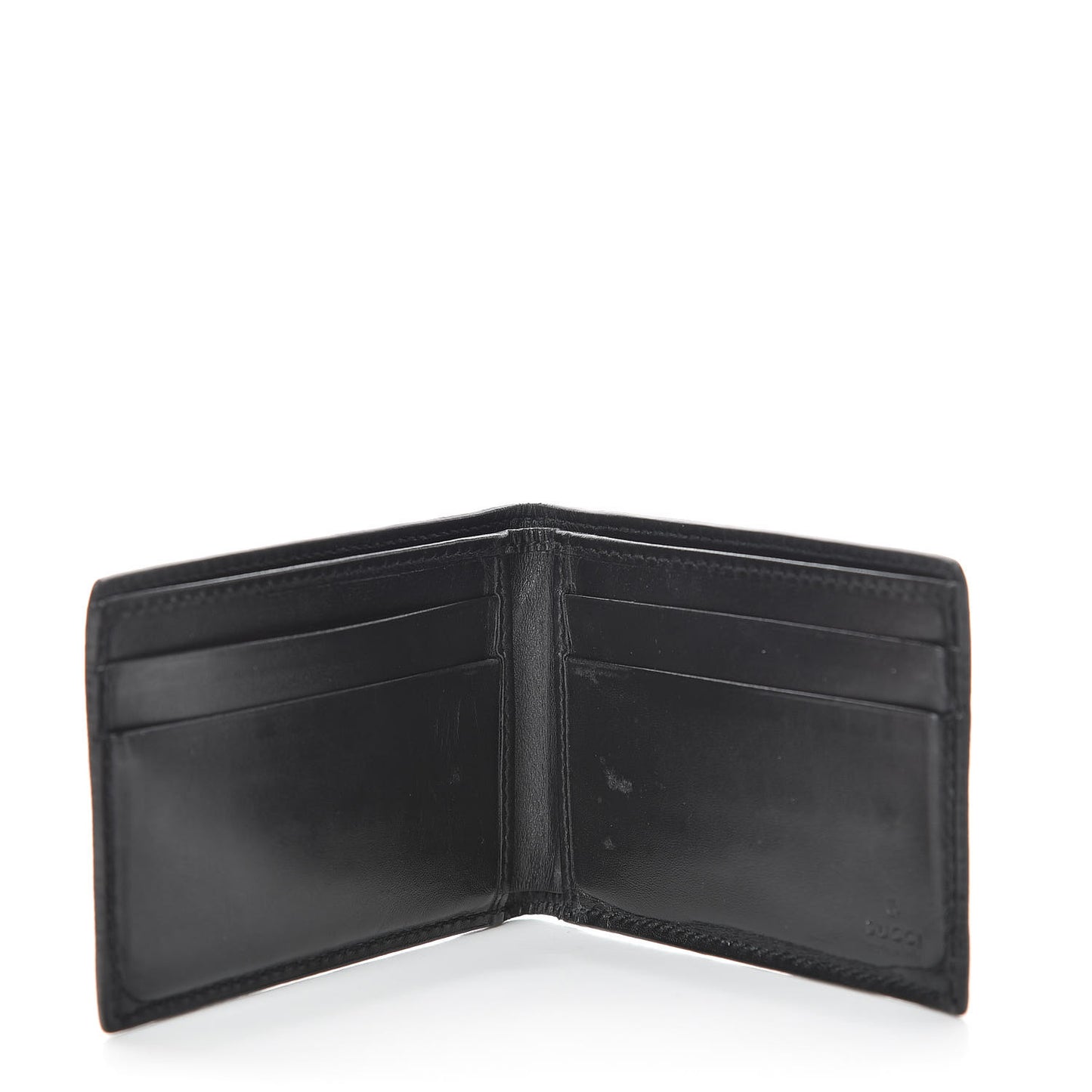 GG Supreme Monogram Fox Bi-Fold Wallet Black Grey