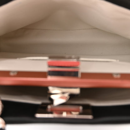 Fendi Nappa Colorblock Mini Peekaboo Iconic Satchel Black White Ecstasy 5 of 11