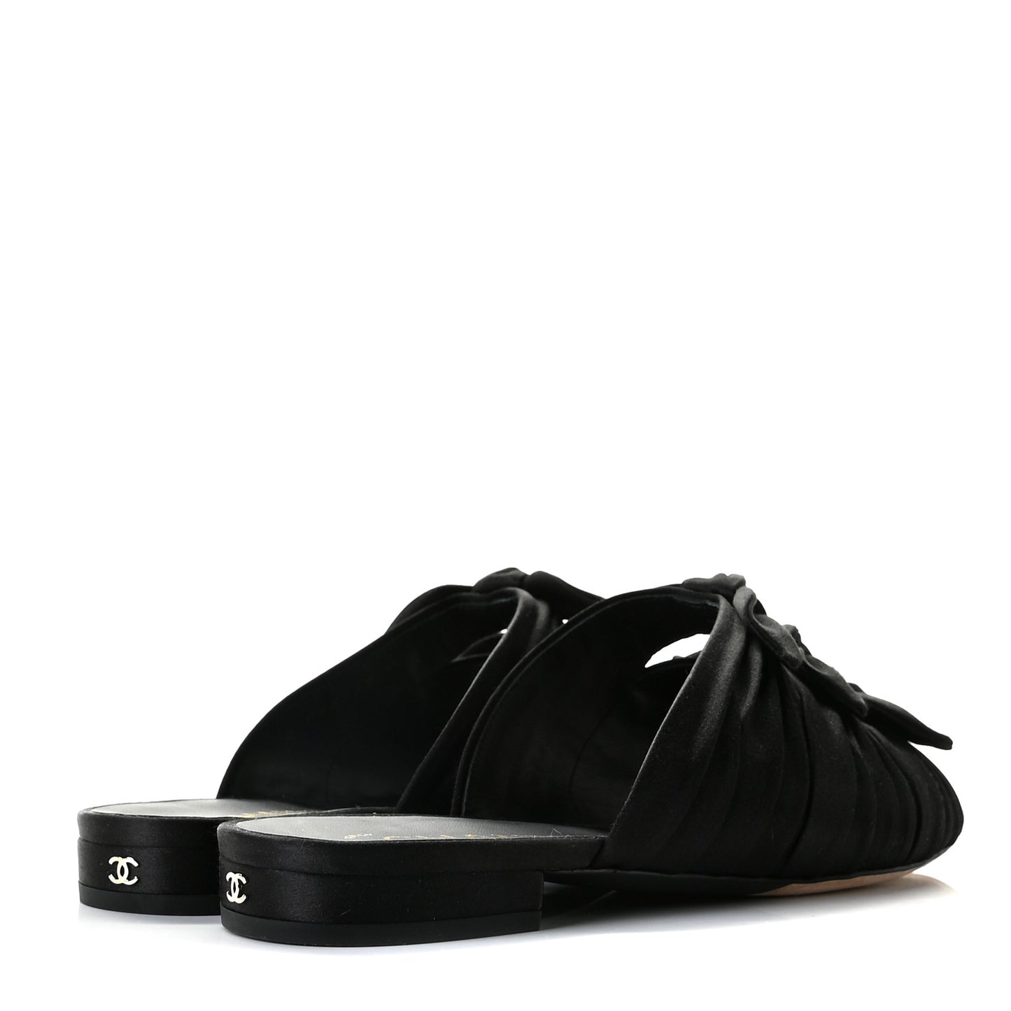 Satin Bow Mules 37.5 Black