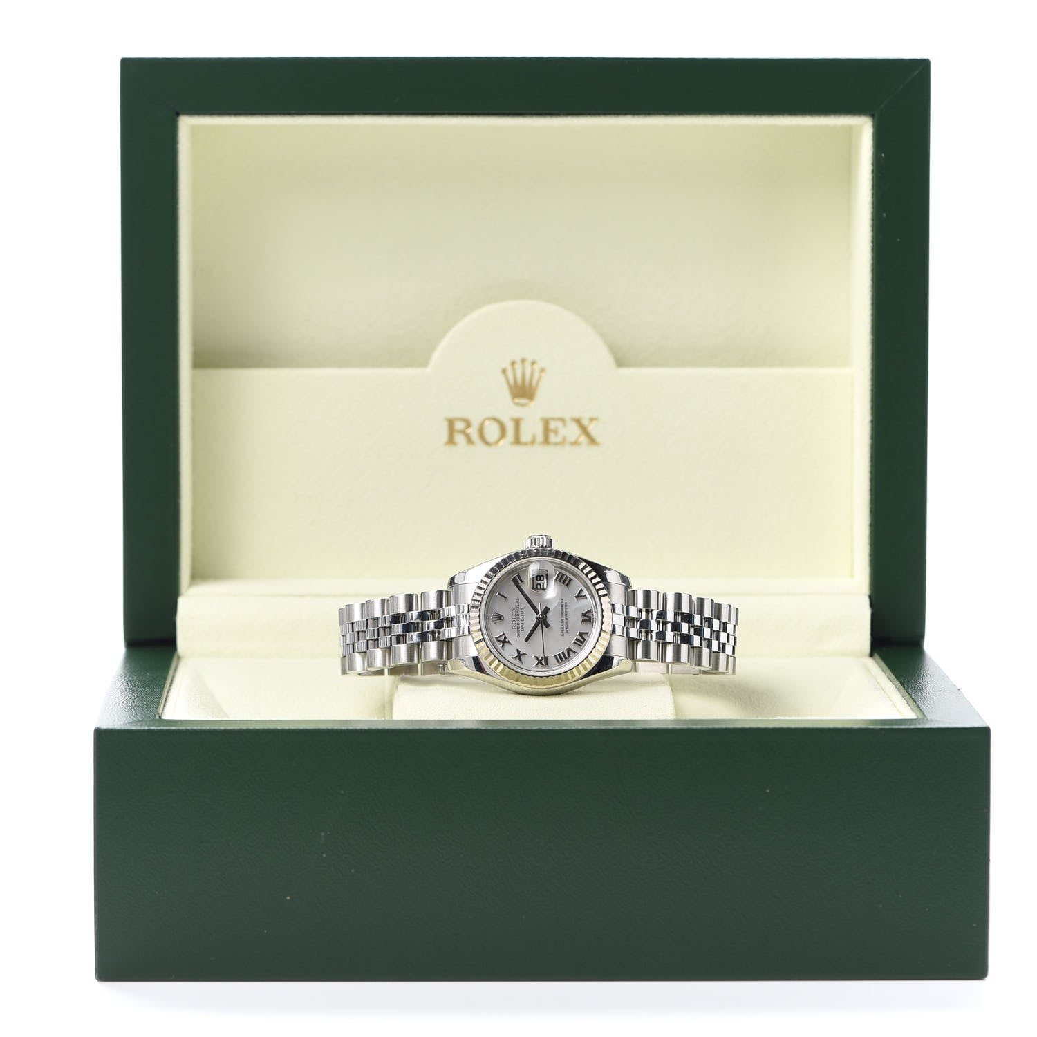 Rolex Stainless Steel 18K White Gold Mother of Pearl 26mm Oyster Perpetual Datejust Watch Roman 179174 6 of 6