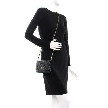 Chanel Caviar Quilted Wallet On Chain WOC Black 2 of 8