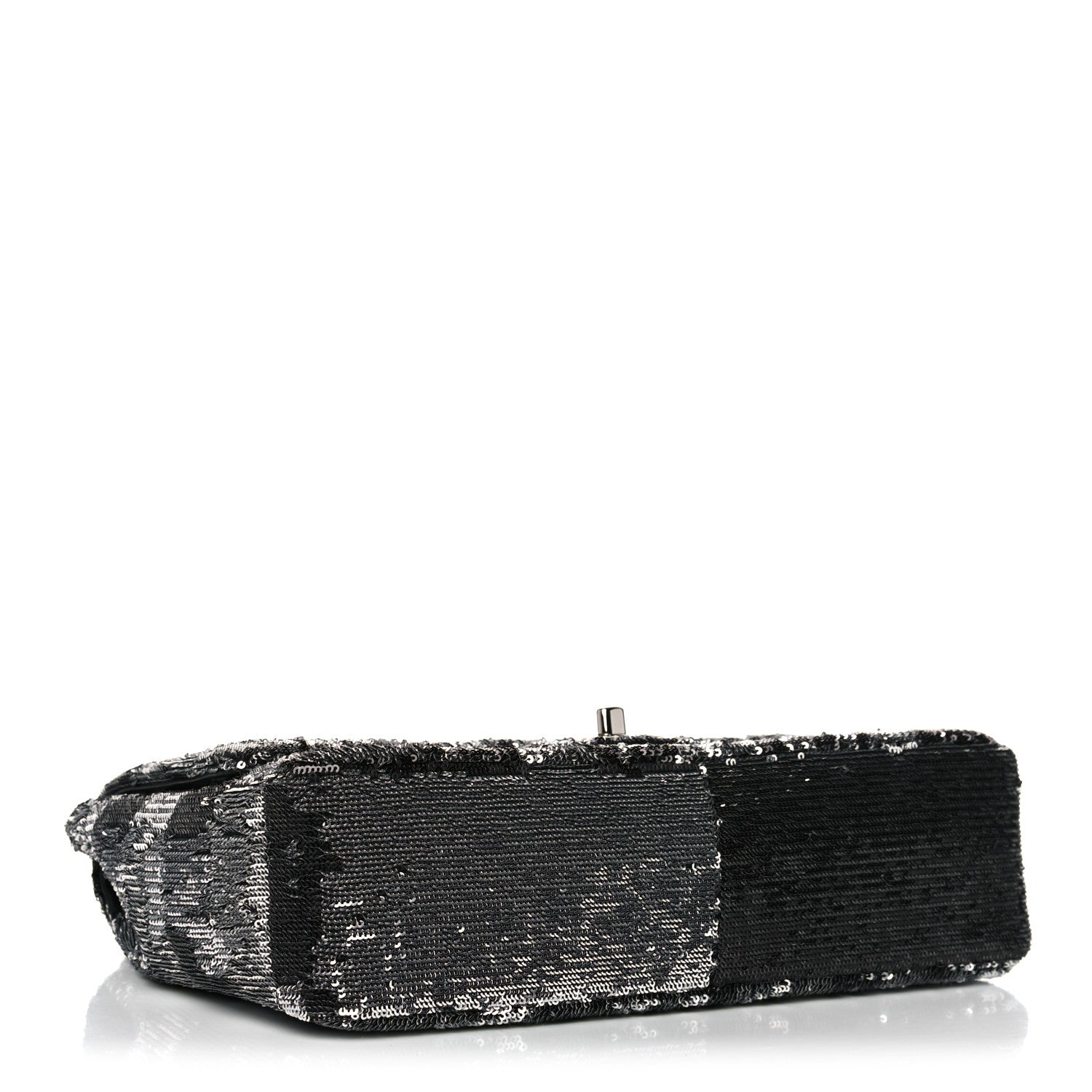 Chanel Sequin La Pausa Medium Single Flap Silver Black 4 of 12