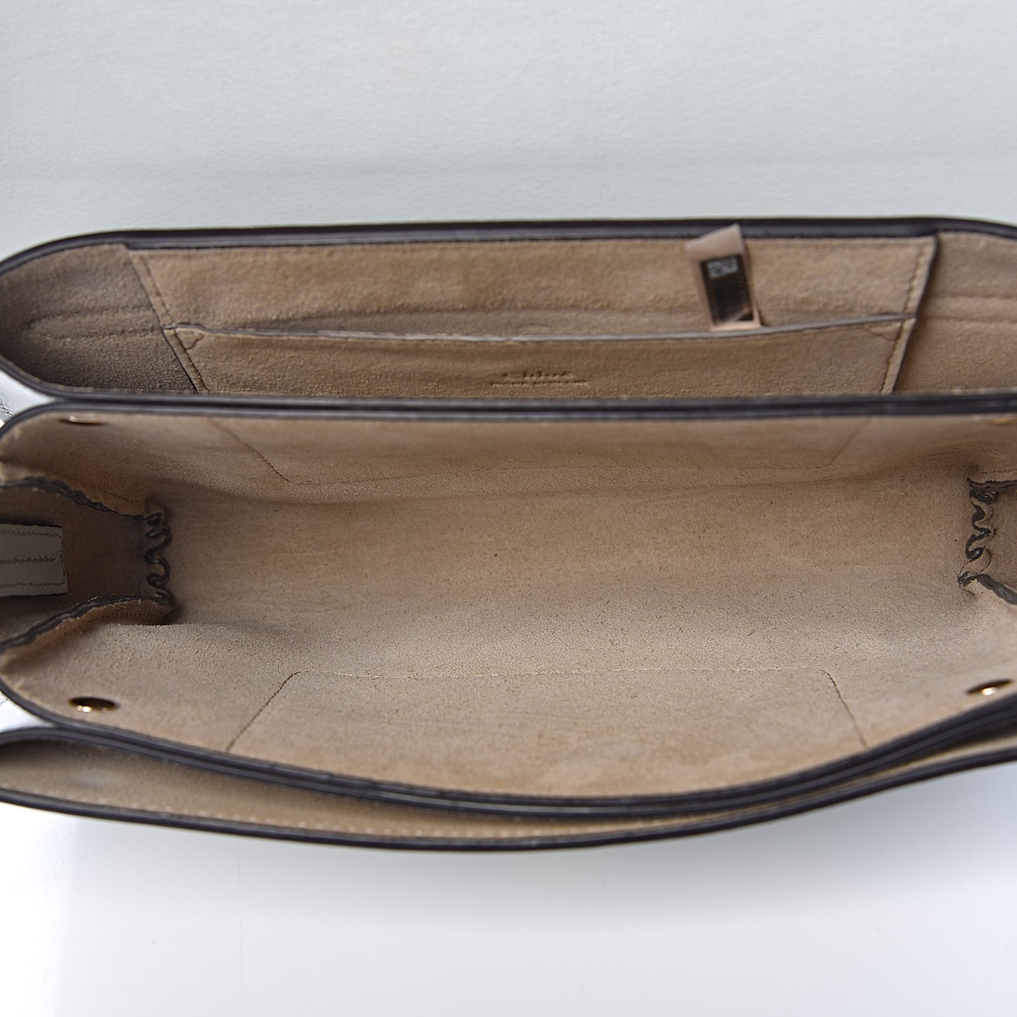 Suede Calfskin Small Faye Shoulder Bag Airy Grey