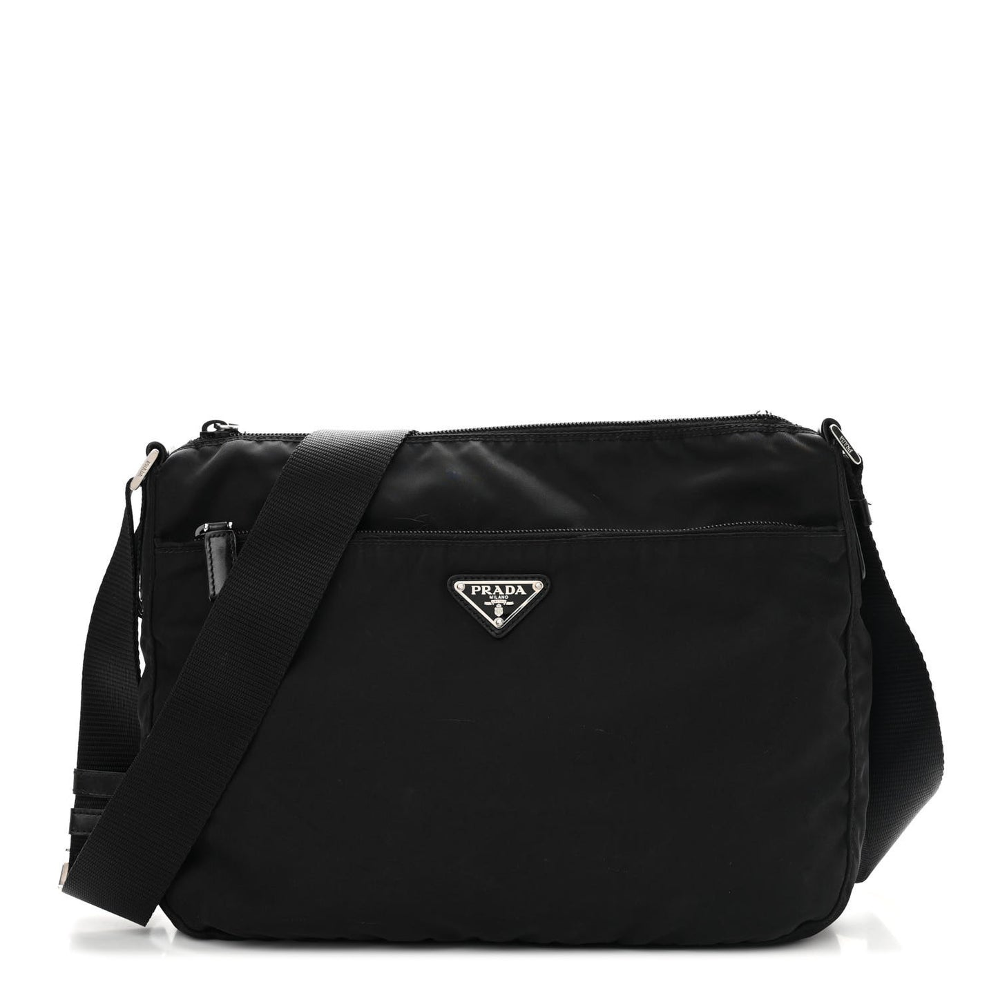 Tessuto Nylon Messenger Bag Black
