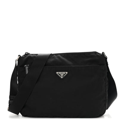 Prada Tessuto Nylon Messenger Bag Black 1 of 13