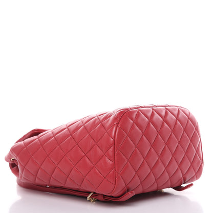 Chanel Lambskin Quilted Small Urban Spirit Backpack Dark Pink 4 of 16