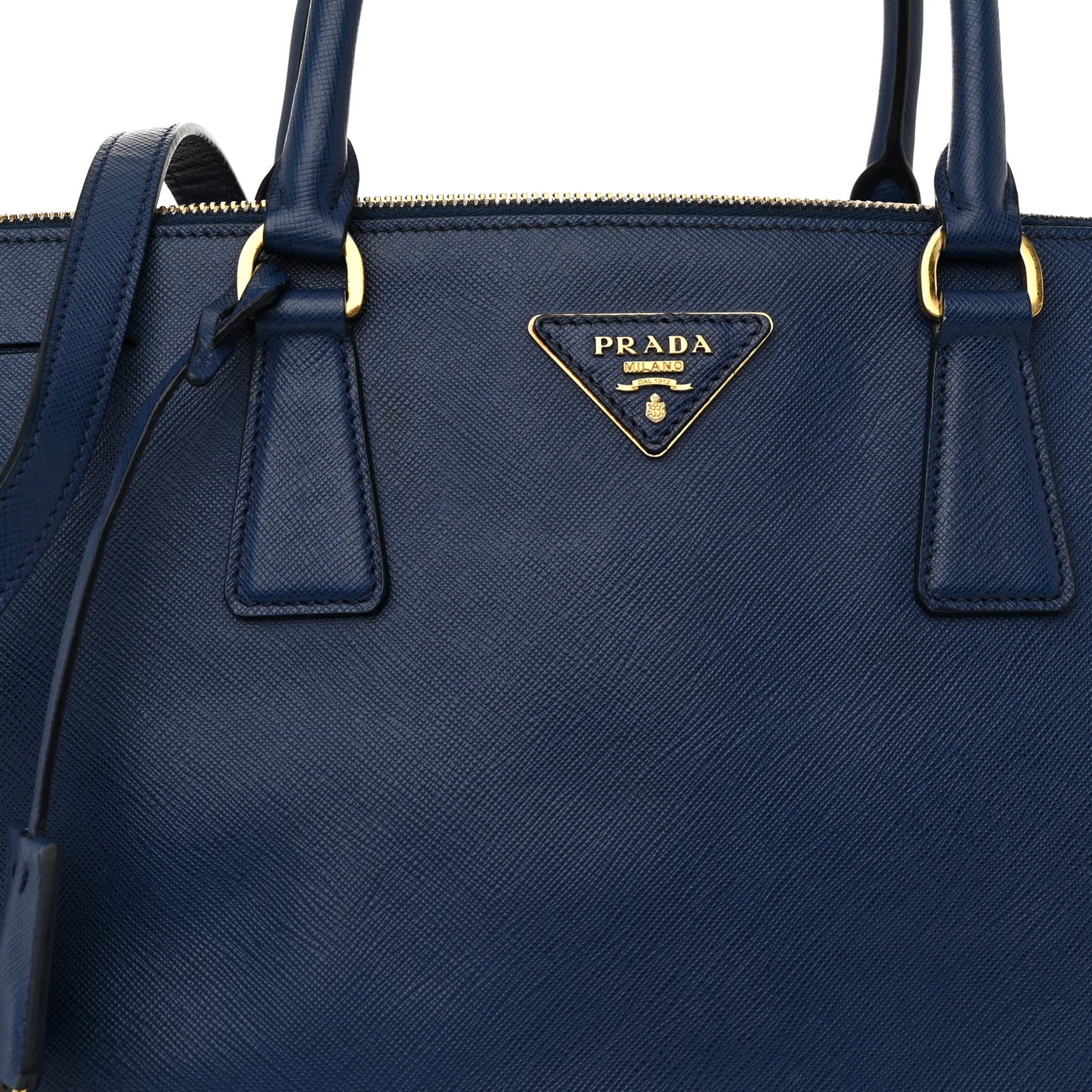 Saffiano Medium Galleria Double Zip Tote Bluette