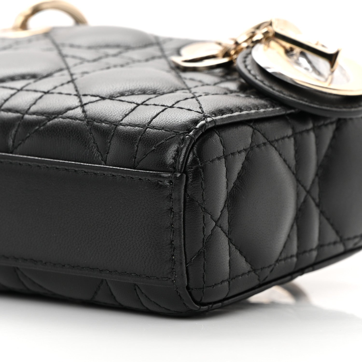 Christian Dior Lambskin Cannage Micro Lady D-Joy Black 10 of 14