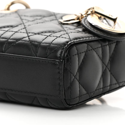 Christian Dior Lambskin Cannage Micro Lady D-Joy Black 10 of 14