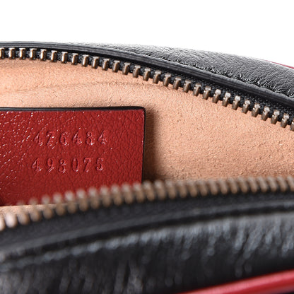 Gucci Azalea Calfskin Matelasse Diagonal Torchon GG Marmont Belt Bag 75 30 Black Romantic Cerise 6 of 11