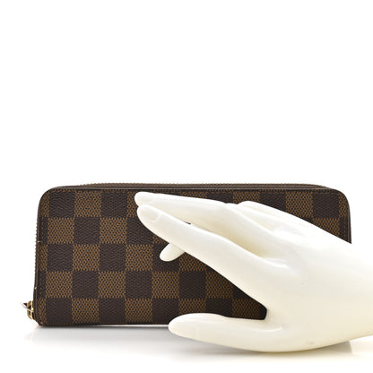 Louis Vuitton Damier Ebene Clemence Wallet Cherry 2 of 13
