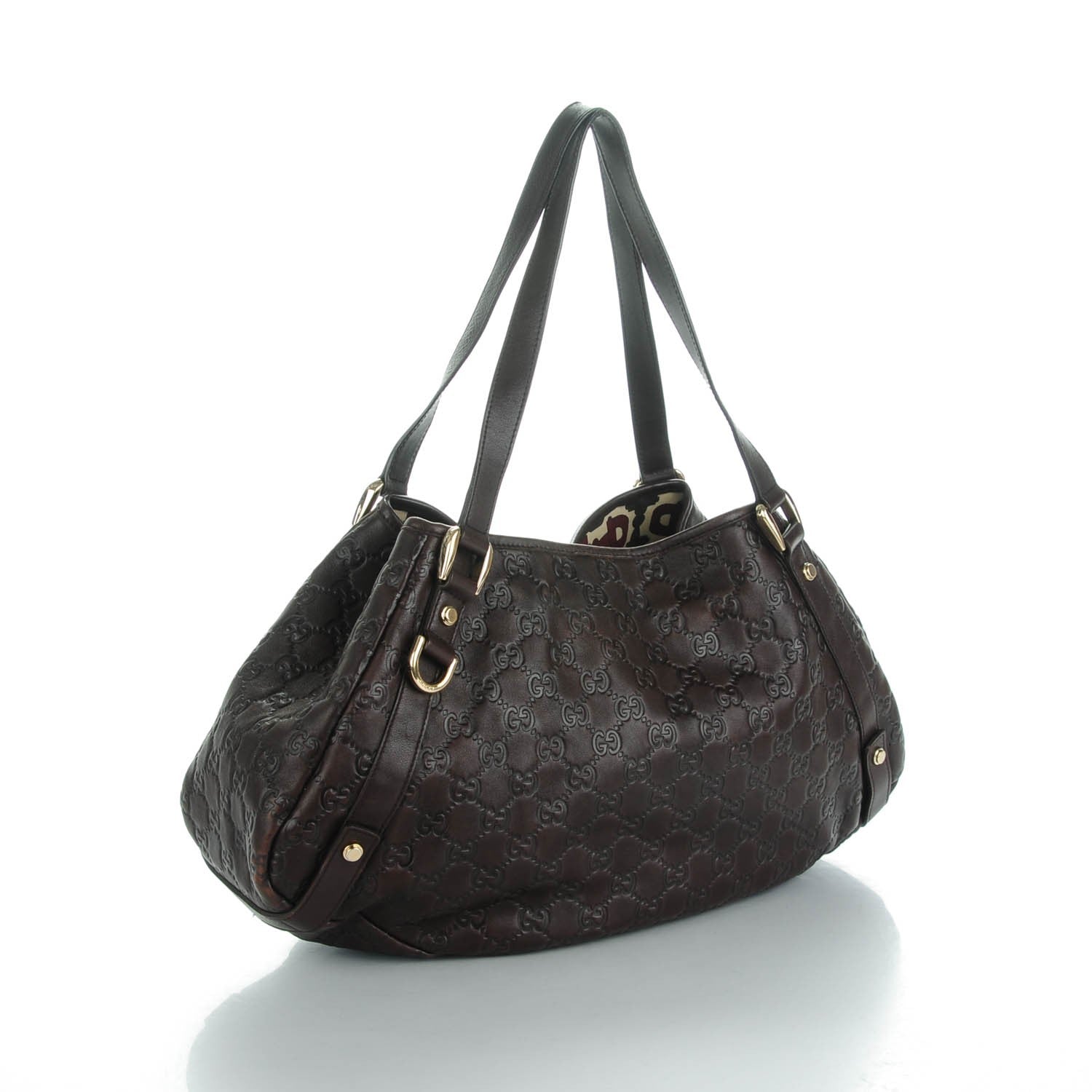 Gucci Guccissima Medium Abbey Shoulder Bag Chocolate 3 of 7