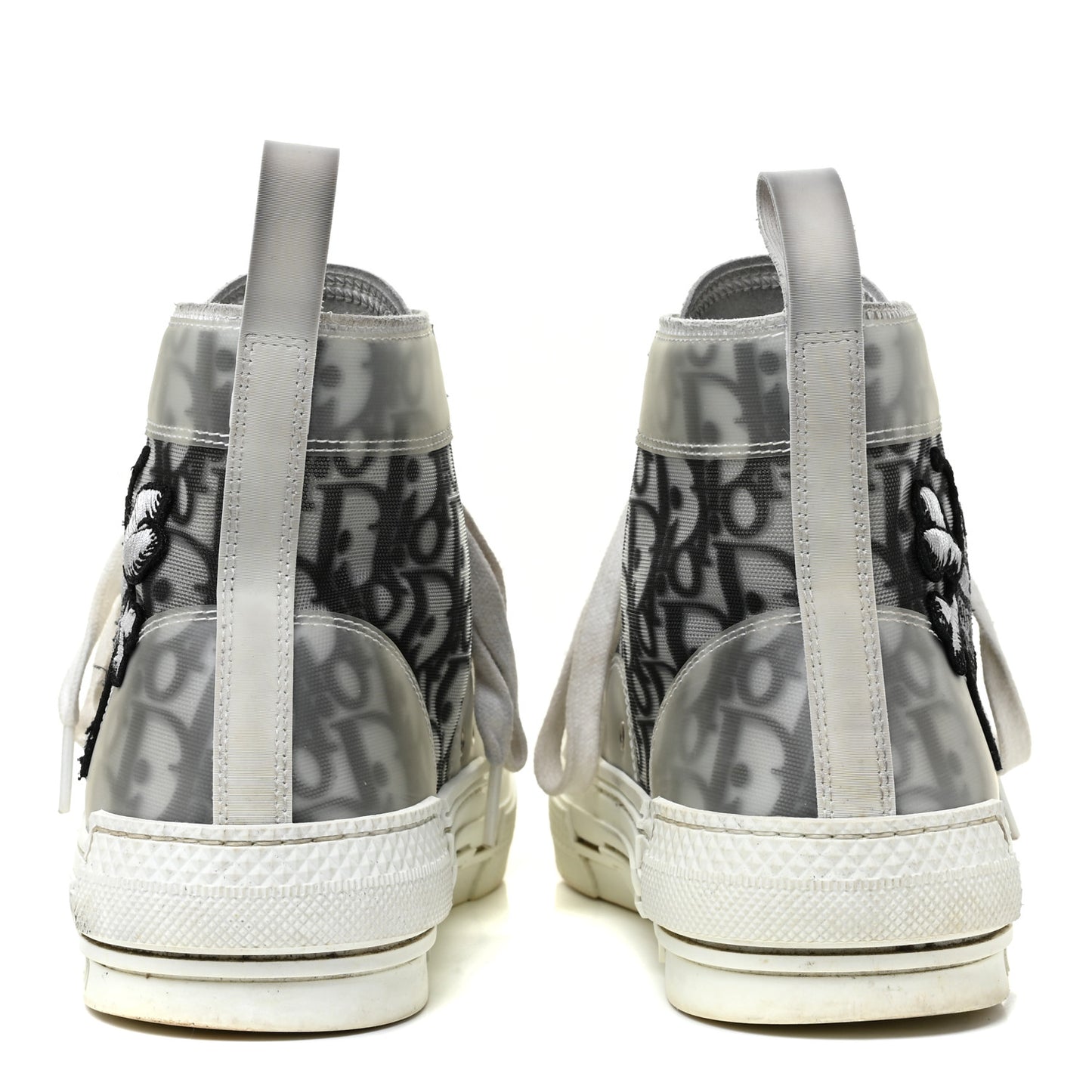 X SHAWN STUSSY Canvas Oblique Mens Bee B23 High Top Sneakers 41 White Black