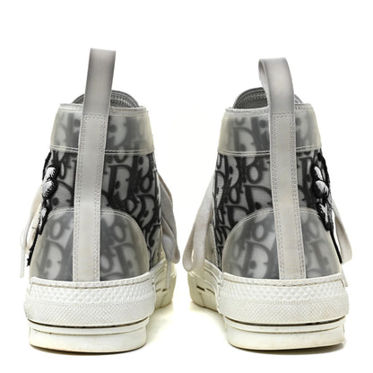 Christian Dior X SHAWN STUSSY Canvas Oblique Mens Bee B23 High Top Sneakers 41 White Black 4 of 19