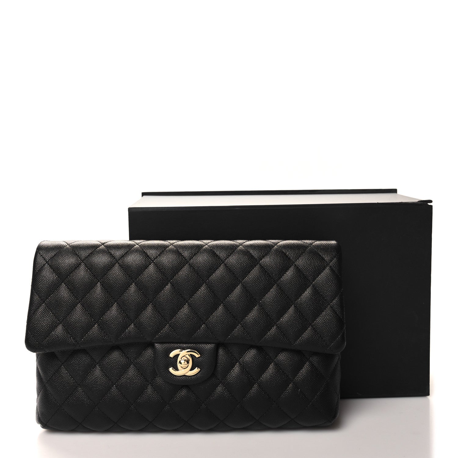 Chanel Caviar Quilted Flap Clutch Black 11 of 11