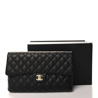 Chanel Caviar Quilted Flap Clutch Black 11 of 11