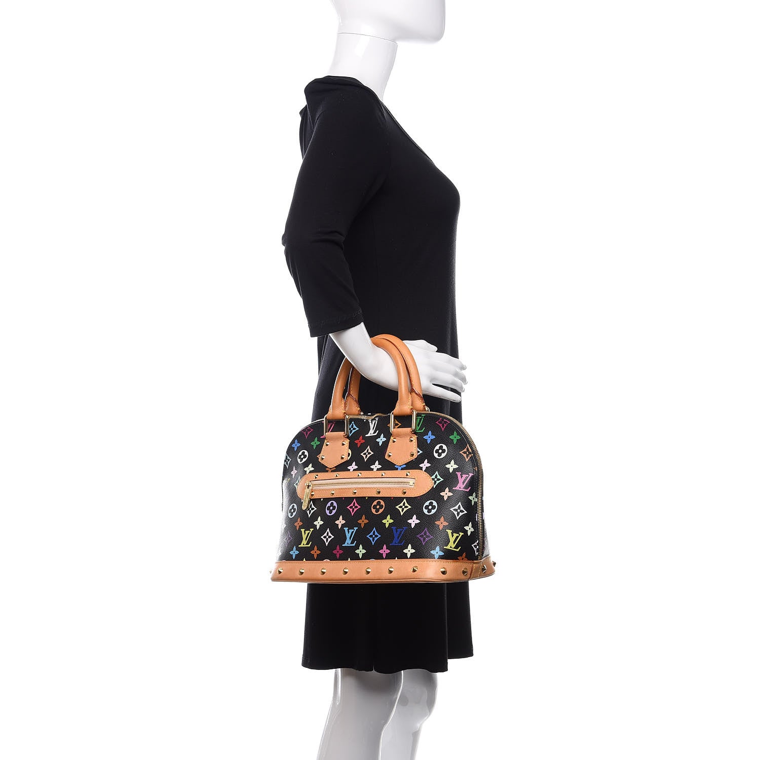 Louis Vuitton Monogram Multicolor Alma Black 2 of 8