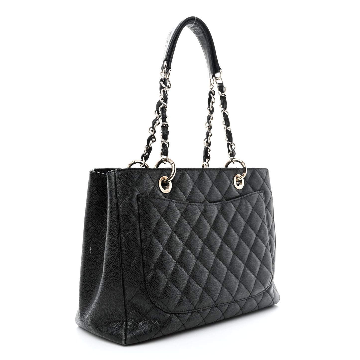 Caviar Quilted Grand Shopping Tote GST Black