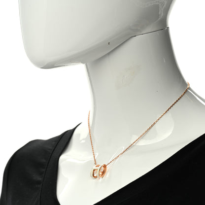 Hermes Lacquered Rose Gold Pop H Pendant Necklace White 2 of 6