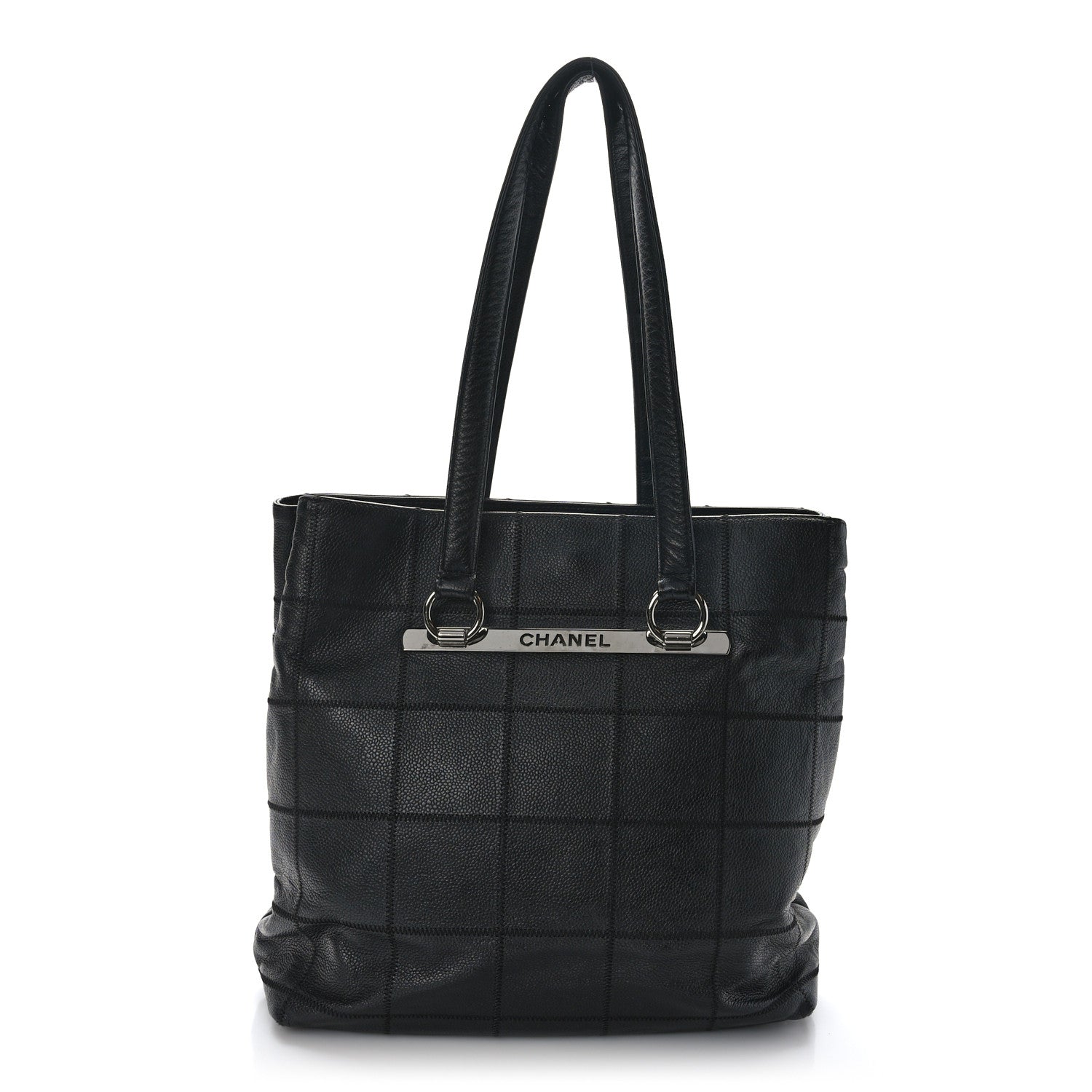 Chanel Caviar Square Stitched Large Tote Black 1 of 10