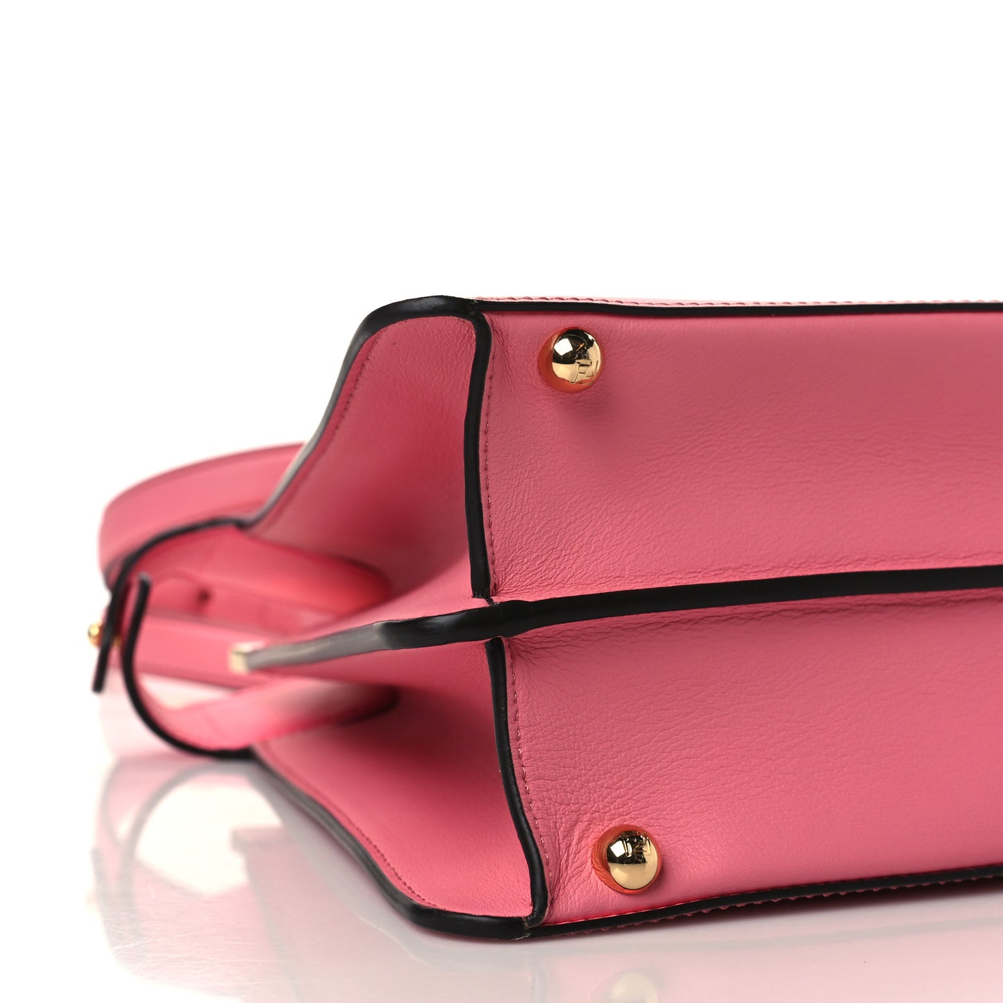 Calfskin Floral Ajour Embroidered Medium Peekaboo I SEE U Satchel Rosa