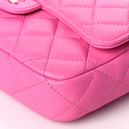 Chanel Lambskin Quilted Flap Phone Holder With Chain Neon Pink 11 of 12