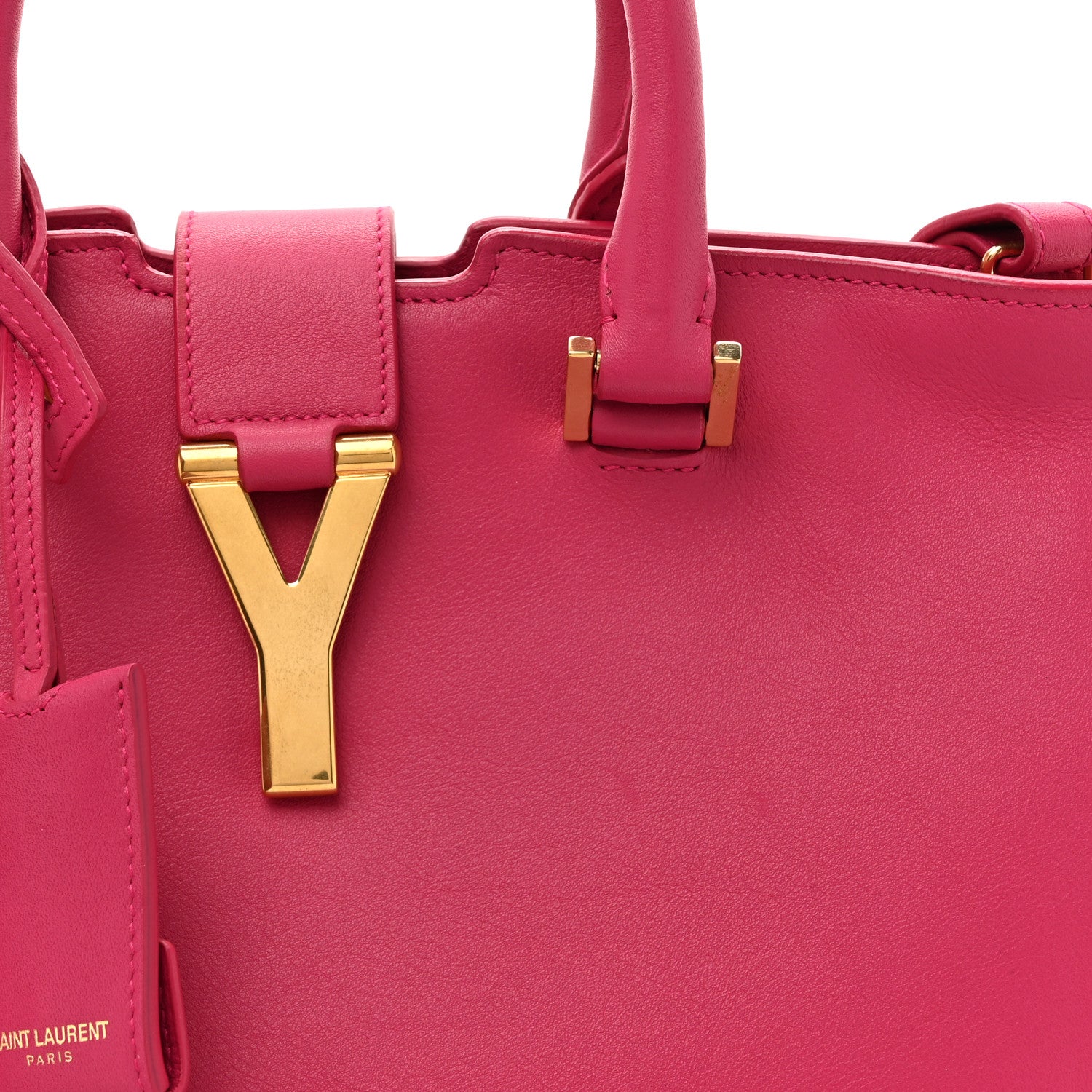 Saint Laurent Calfskin Small Classic Y Cabas Fuchsia 8 of 14