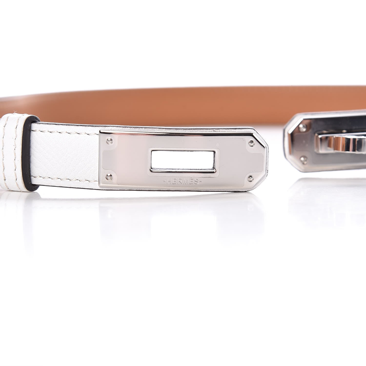 Hermes Epsom Kelly Belt White 4 of 7