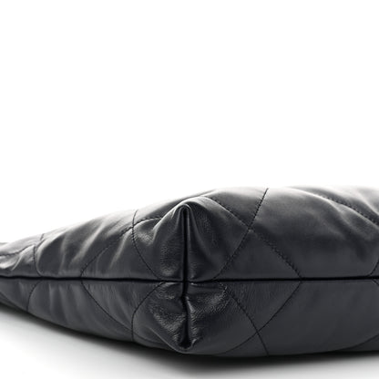 Chanel Shiny Calfskin Quilted Chanel 22 Navy 10 of 11