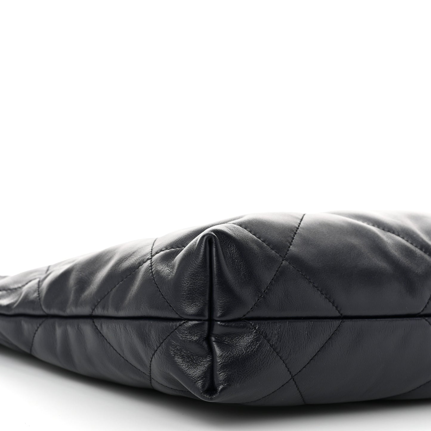 Shiny Calfskin Quilted Chanel 22 Navy