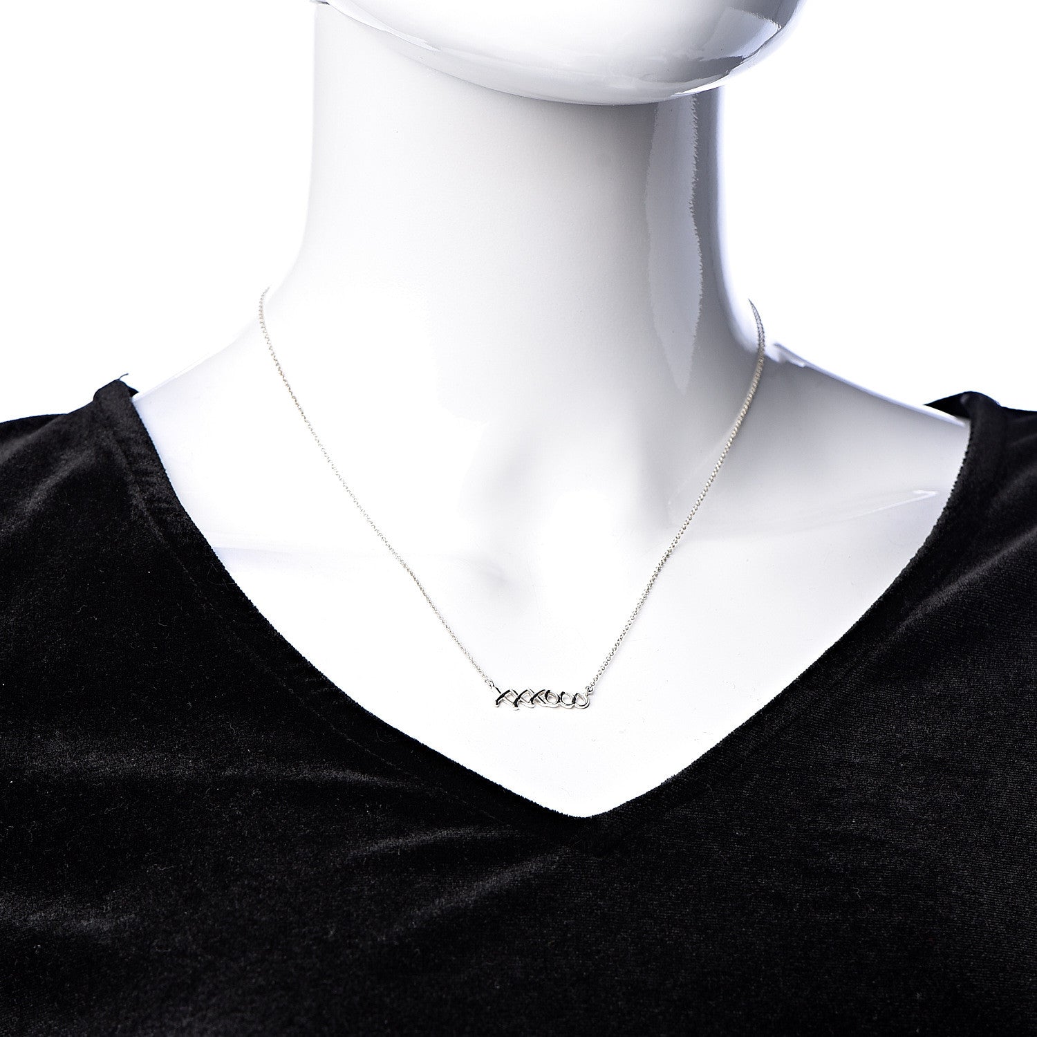 Tiffany Sterling Silver Paloma's Graffiti Love and Kisses Pendant Necklace 2 of 5