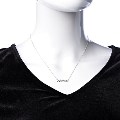 Tiffany Sterling Silver Paloma's Graffiti Love and Kisses Pendant Necklace 2 of 5