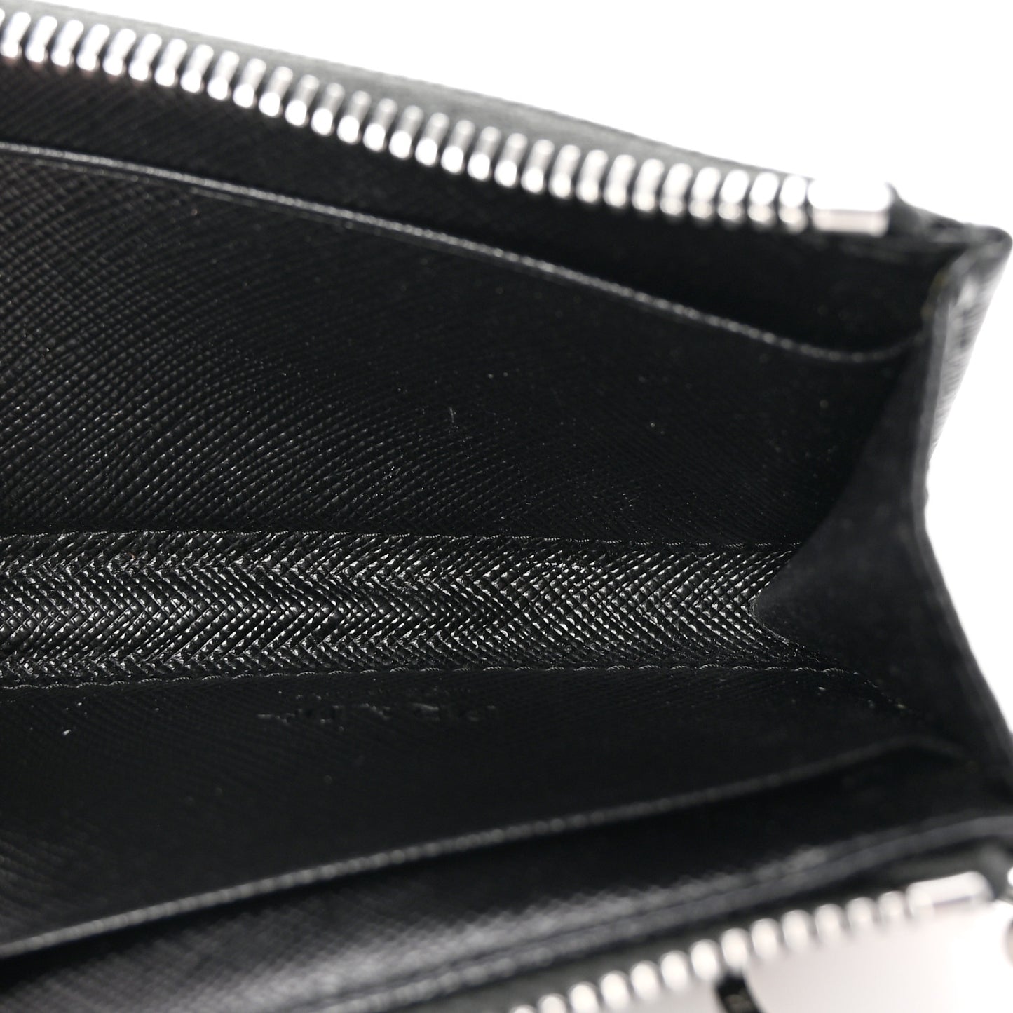 Saffiano Metal Triangle Key Pouch Black