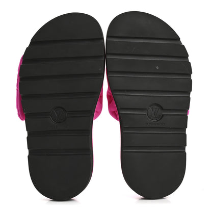 Louis Vuitton Technical Fabric Embossed Monogram Pool Pillow Comfort Mules 37 Fuchsia 6 of 9