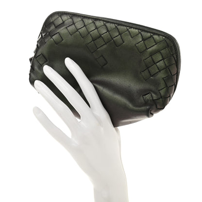 Bottega Veneta Iridescent Scarabee Small Cosmetic Pouch Green 2 of 14