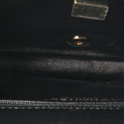 Chanel Shiny Lambskin Quilted Golden Links Top Handle Flap Black 4 of 10