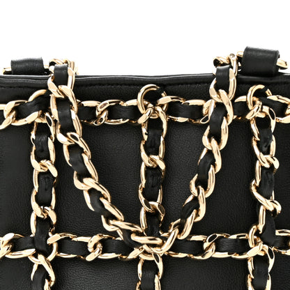 Chanel Lambskin Tech Me Out Clutch With Chain Black 8 of 10