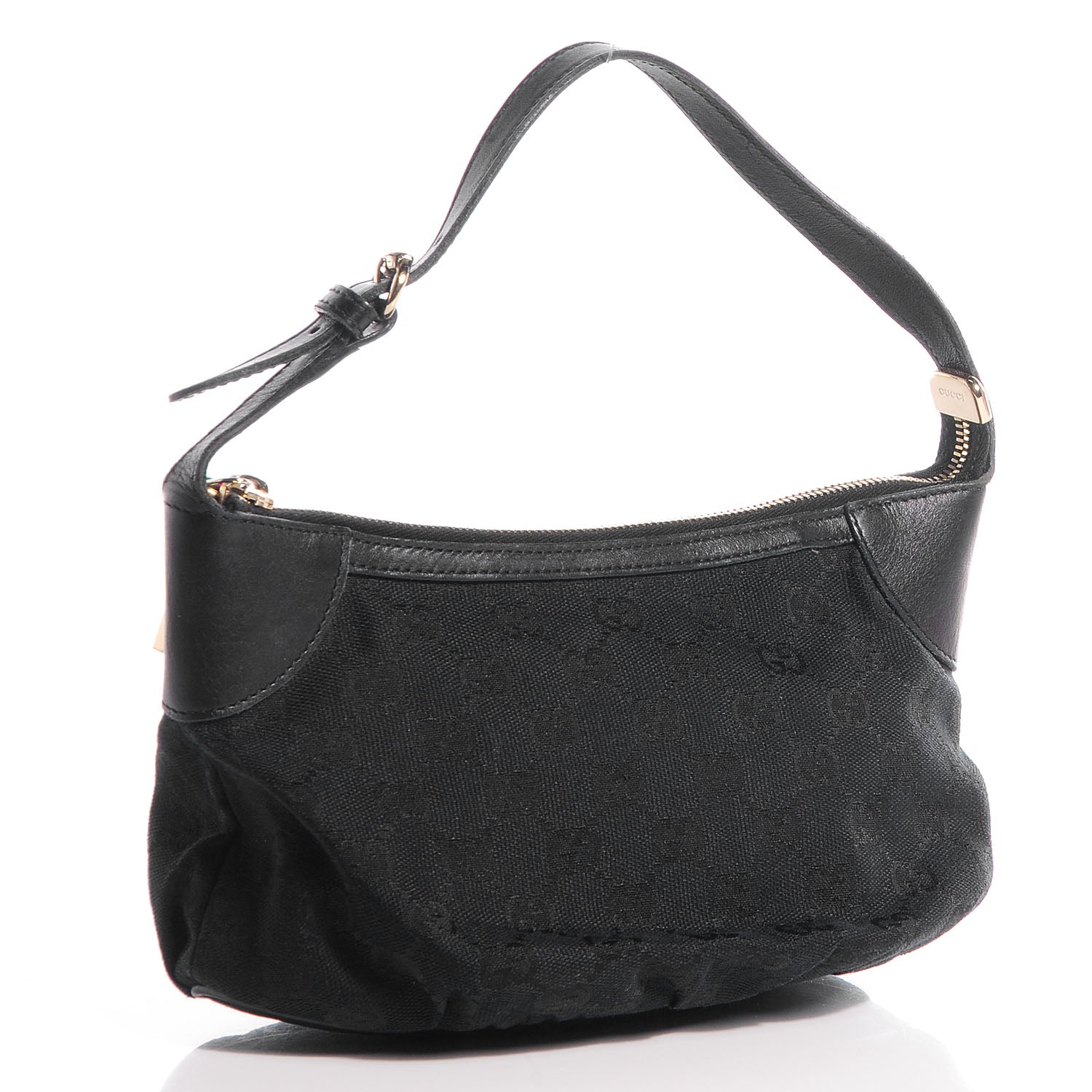Gucci Monogram Strap Cosmetic Case Black 3 of 7