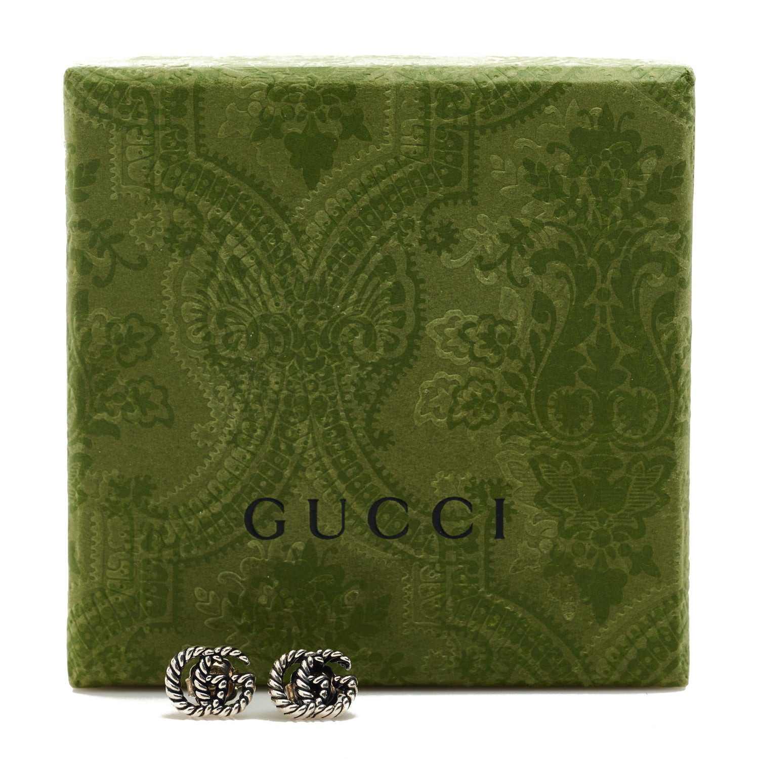 Gucci Sterling Silver Torchon Double G Earrings 5 of 5